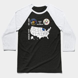 State of Wisconsin Baseball T-Shirt